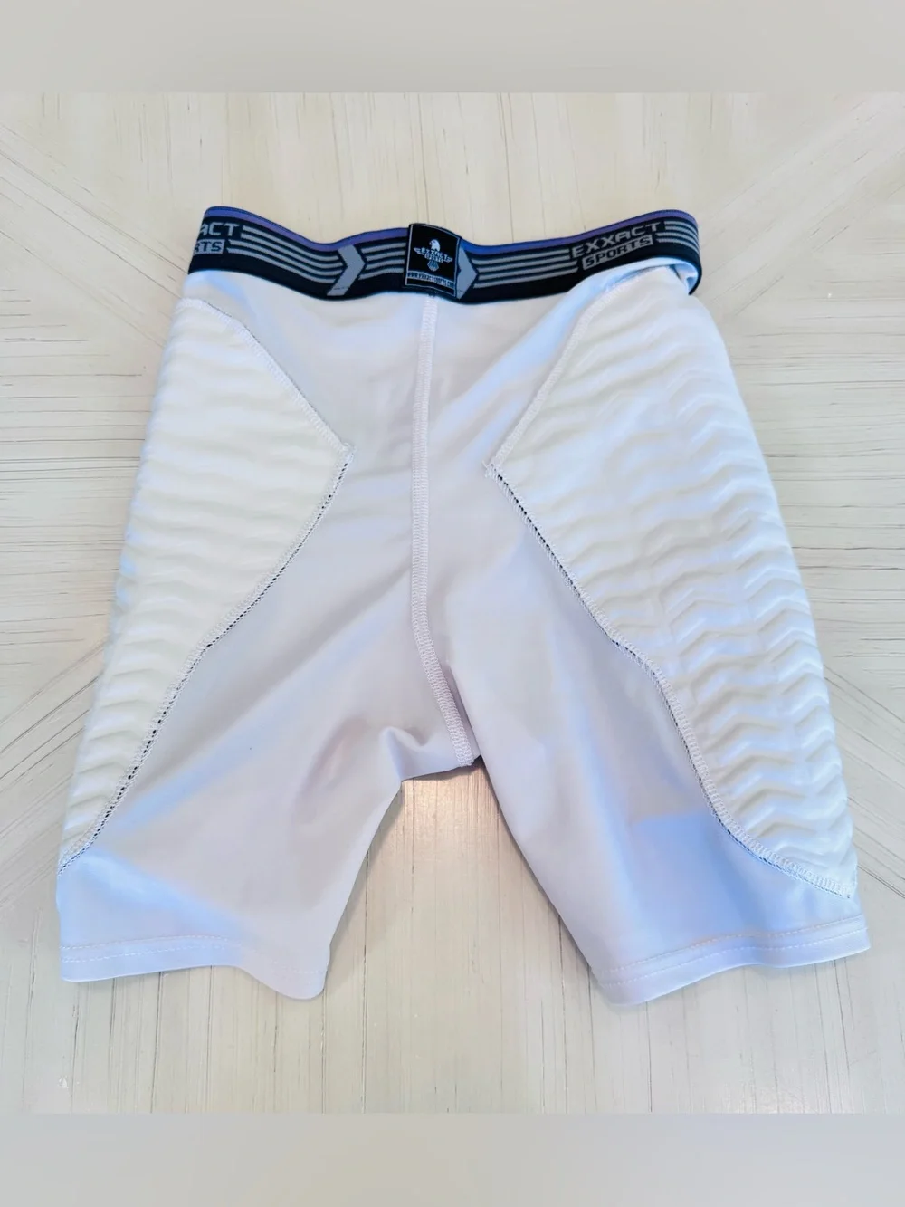 Exxact Sports Baseball Sliding Padded Compression Shorts – White – Youth XL
